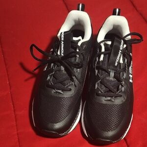Under Armour Black and White Running Shoes